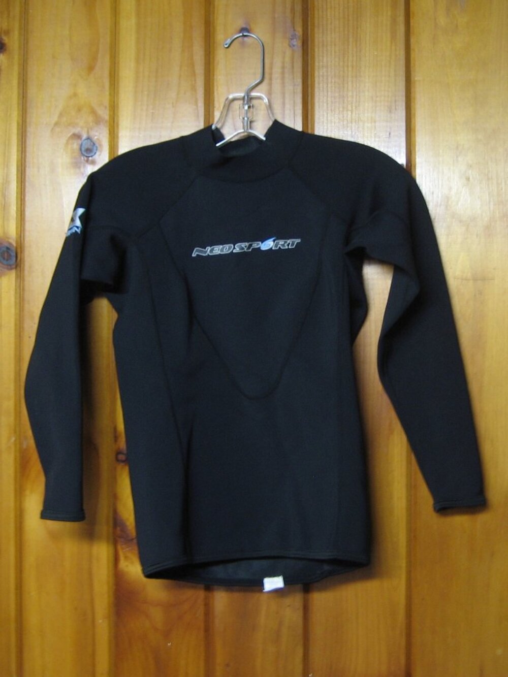 NEOSPORT X-SPAN Womens 8 Wetsuit Top 1.5mm Neoprene Surf Dive Black Long Sleeve